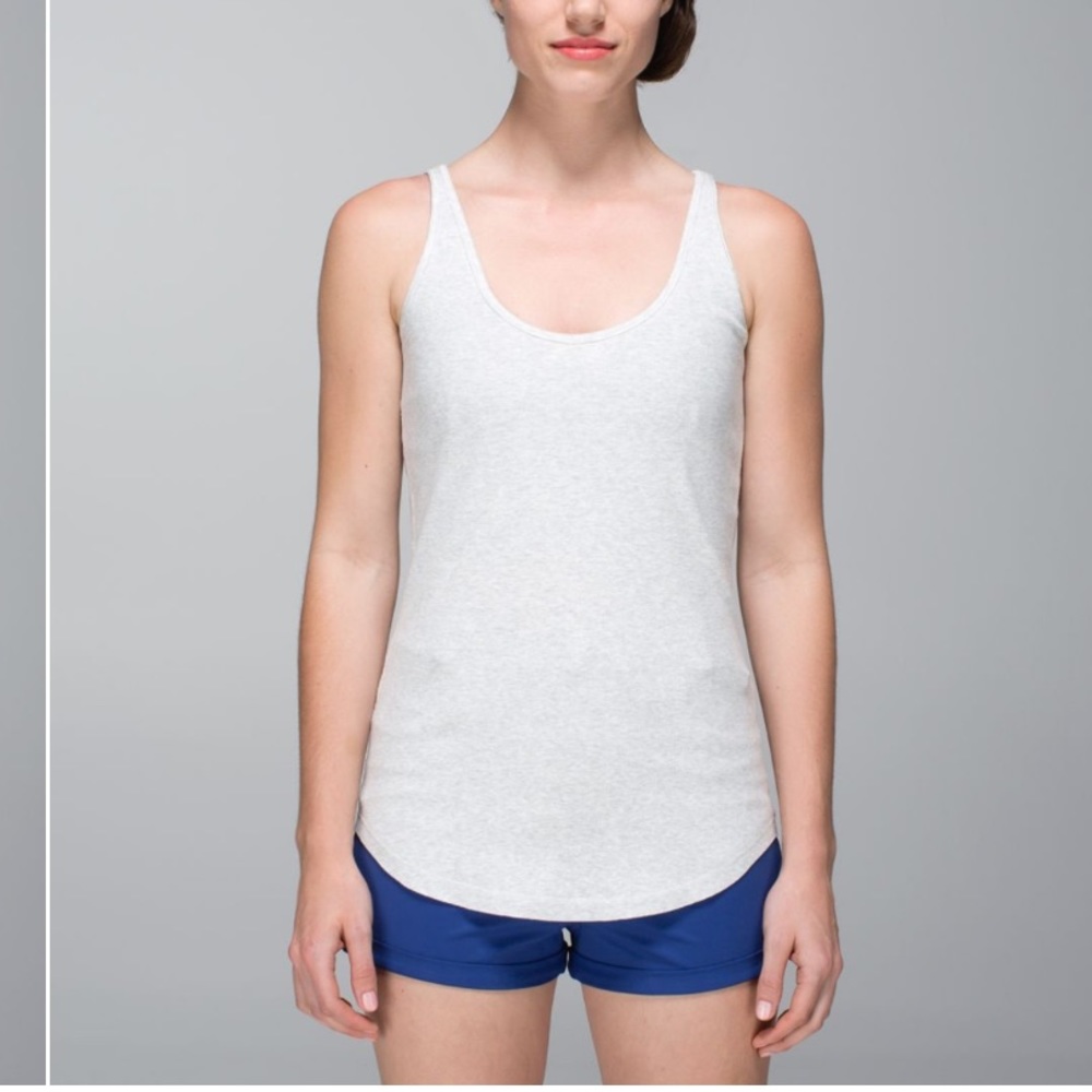 Lululemon Mudra tank Heathered white